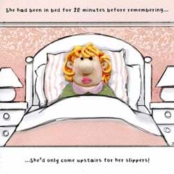 Slippers Birthday Card
