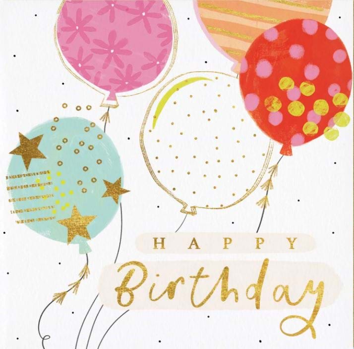 Balloons Birthday Card