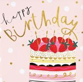 Strawberry Cake Birthday Card
