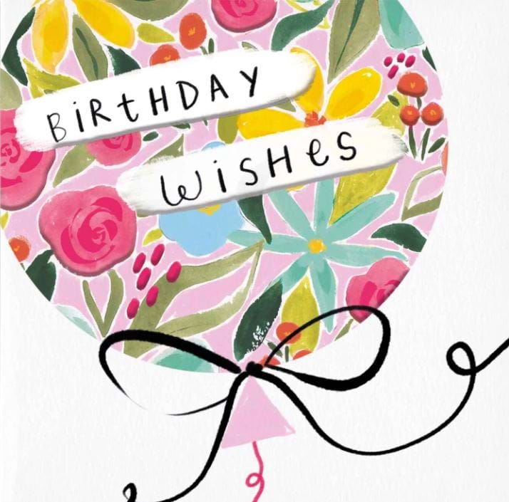 Floral Balloon Birthday Card