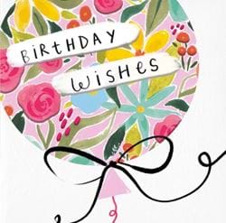 Floral Balloon Birthday Card