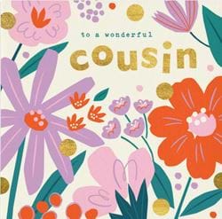 Floral Cousin Birthday Card