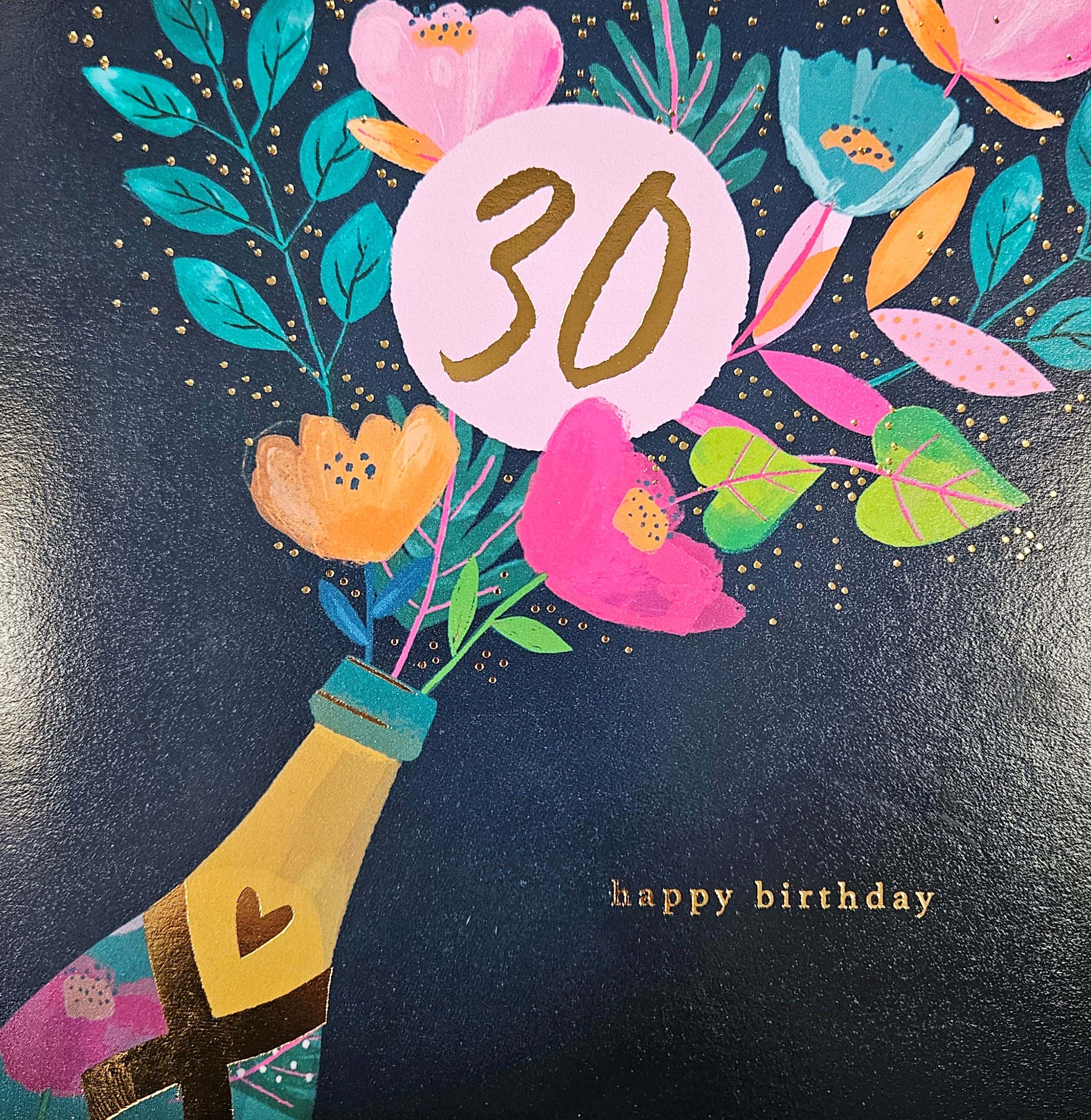 Bottle Pop 30th Birthday Card
