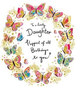 Butterflies Daughter Birthday Card
