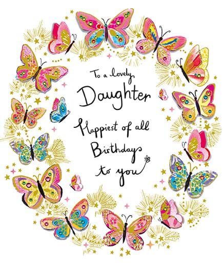Butterflies Daughter Birthday Card