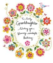 Flowers Granddaughter Birthday Card
