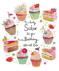 Let's Eat Cake Sister Birthday Card