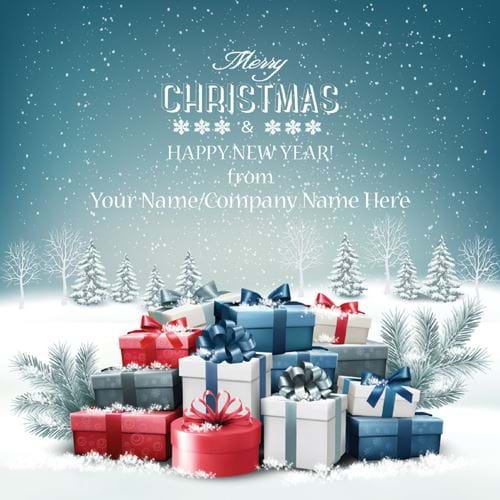 Merry Christmas - Front Personalised Christmas Card