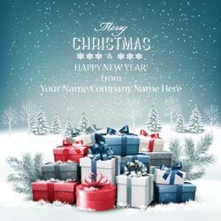 Merry Christmas - Front Personalised Christmas Card