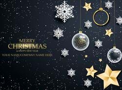 Festive Christmas - Front Personalised Christmas Card