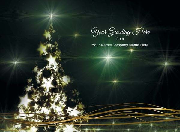 Christmas Tree - Front Personalised Christmas Card