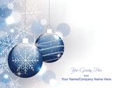 Snowflakes & Baubles - Front Personalised Christmas Card