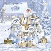 Santa & Snow Family - Personalised Christmas Card