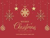 Foil Snowflakes - Front Personalised Christmas Card