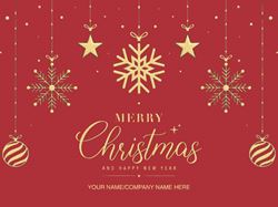 Foil Snowflakes - Front Personalised Christmas Card