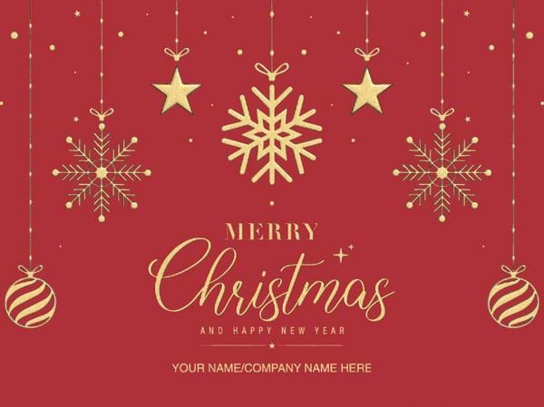 Foil Snowflakes - Front Personalised Christmas Card