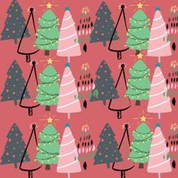 Christmas Tree Icons - Personalised Christmas Card