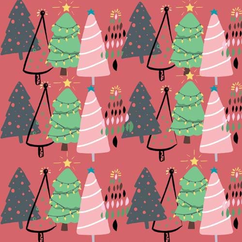 Christmas Tree Icons - Personalised Christmas Card