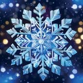 Blue Snowflake - Personalised Christmas Card