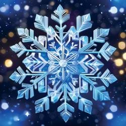 Blue Snowflake - Personalised Christmas Card