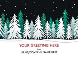 Christmas Forest -Front Personalised Christmas Card