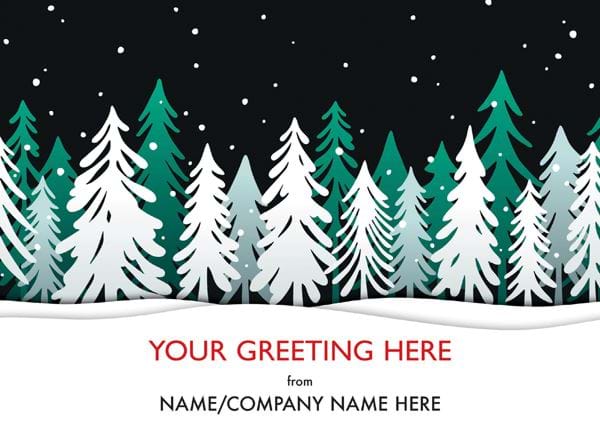 Christmas Forest -Front Personalised Christmas Card