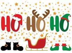 Ho Ho Ho - Personalised Christmas Card