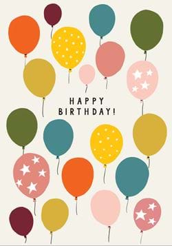 Balloons Birthday Card