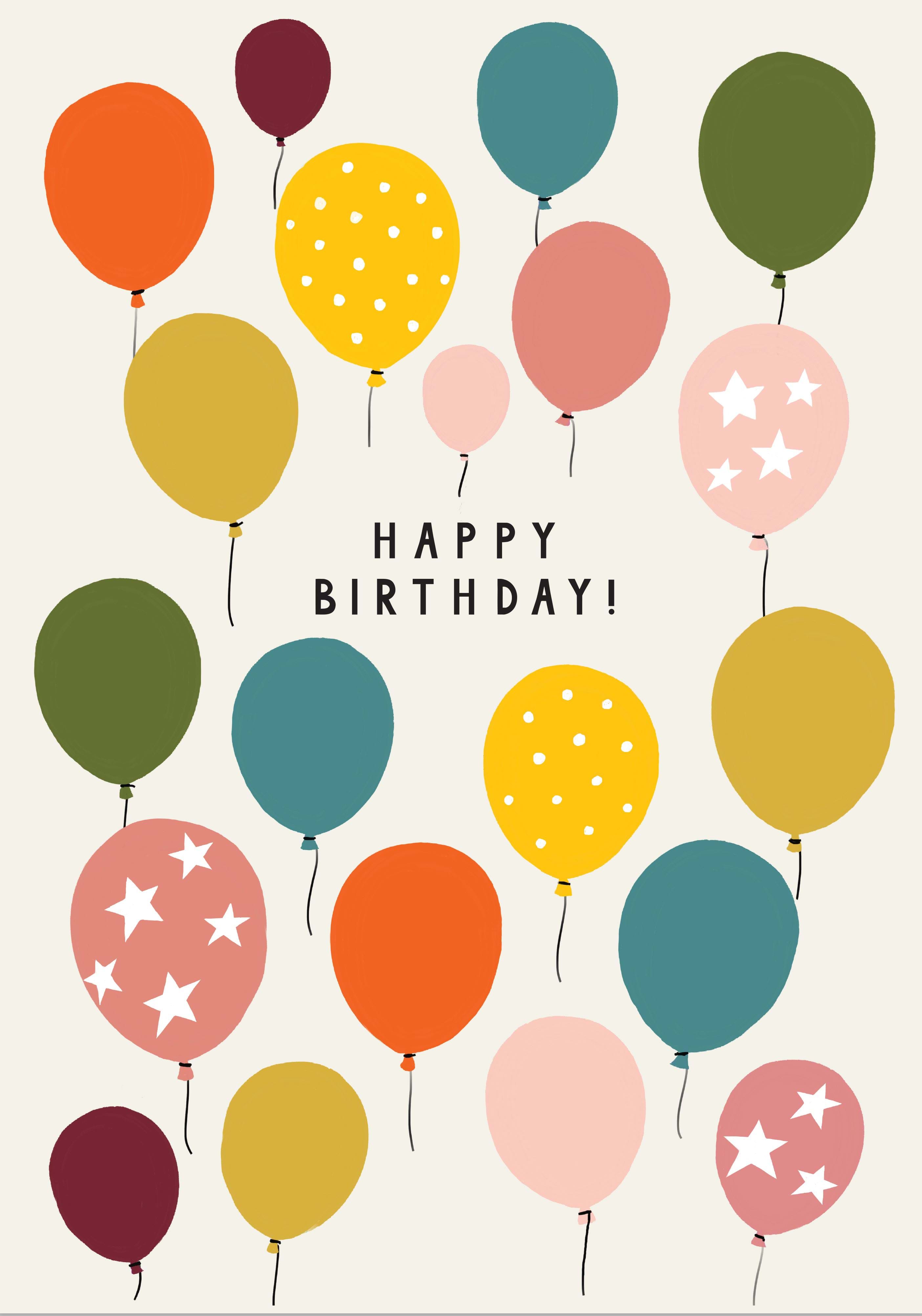 Balloons Birthday Card
