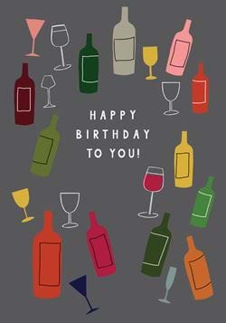 Wine Birthday Card