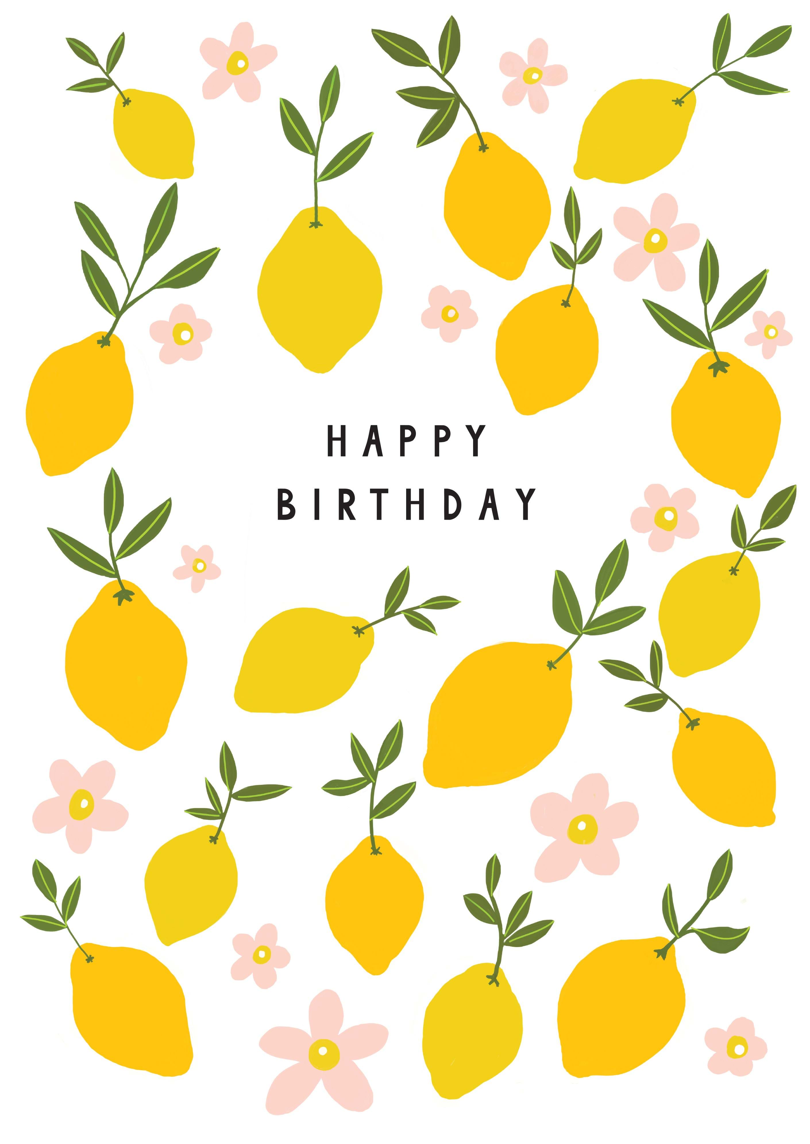 Lemons Birthday Card