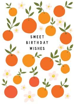 Sweet Oranges Birthday Card