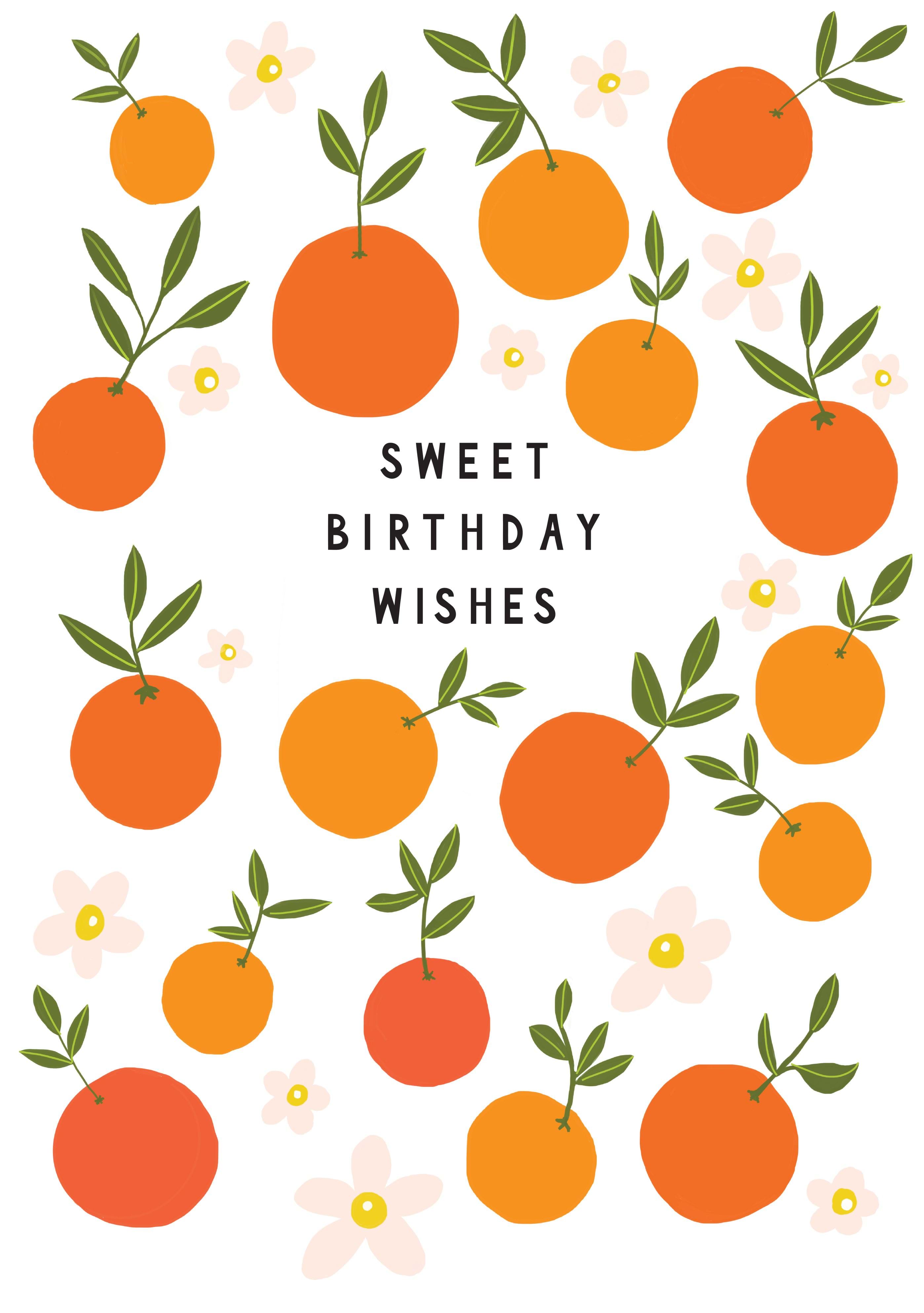 Sweet Oranges Birthday Card