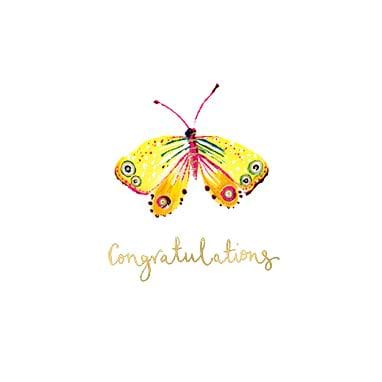 Yellow Butterfly Congratulations Card