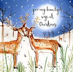 Deer Wife Christmas Card