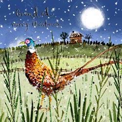 Pheasant Grandad Christmas Card