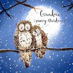 Owls Grandma Christmas Card