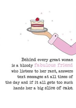 Big Slice Of Cake Friend Birthday Card