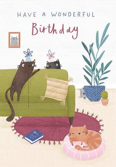 Cats Meow Birthday Card
