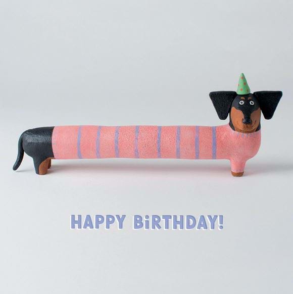 Sausage Dog Birthday Card