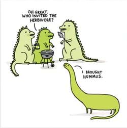 Who Invited The Herbivore Birthday Card