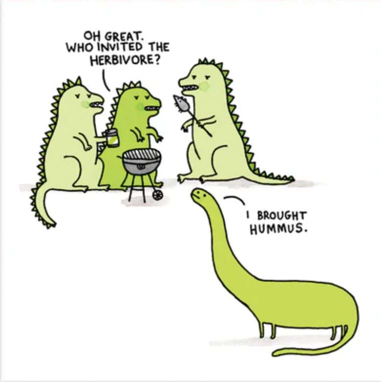Who Invited The Herbivore Birthday Card