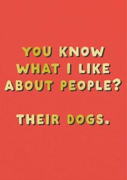 What I Like About People Birthday Card