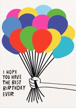 Birthday Balloons Greeting Card