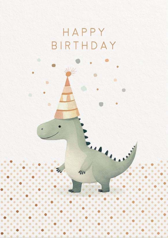 Dinosaur Birthday Card