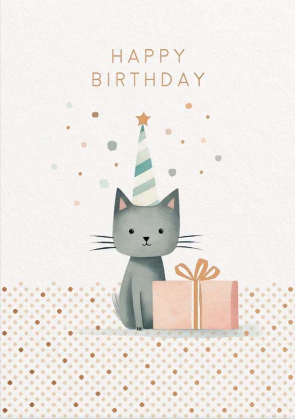 Cat Birthday Card