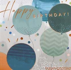 Party Balloons Birthday Card