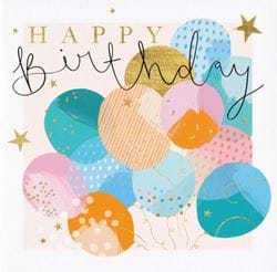 Pattern Birthday Balloons Card