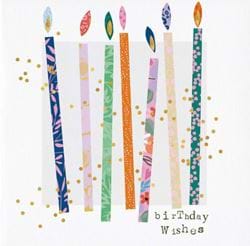 Patterned Candles Birthday Card