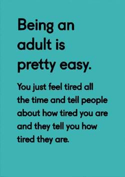 Being An Adult Birthday Card